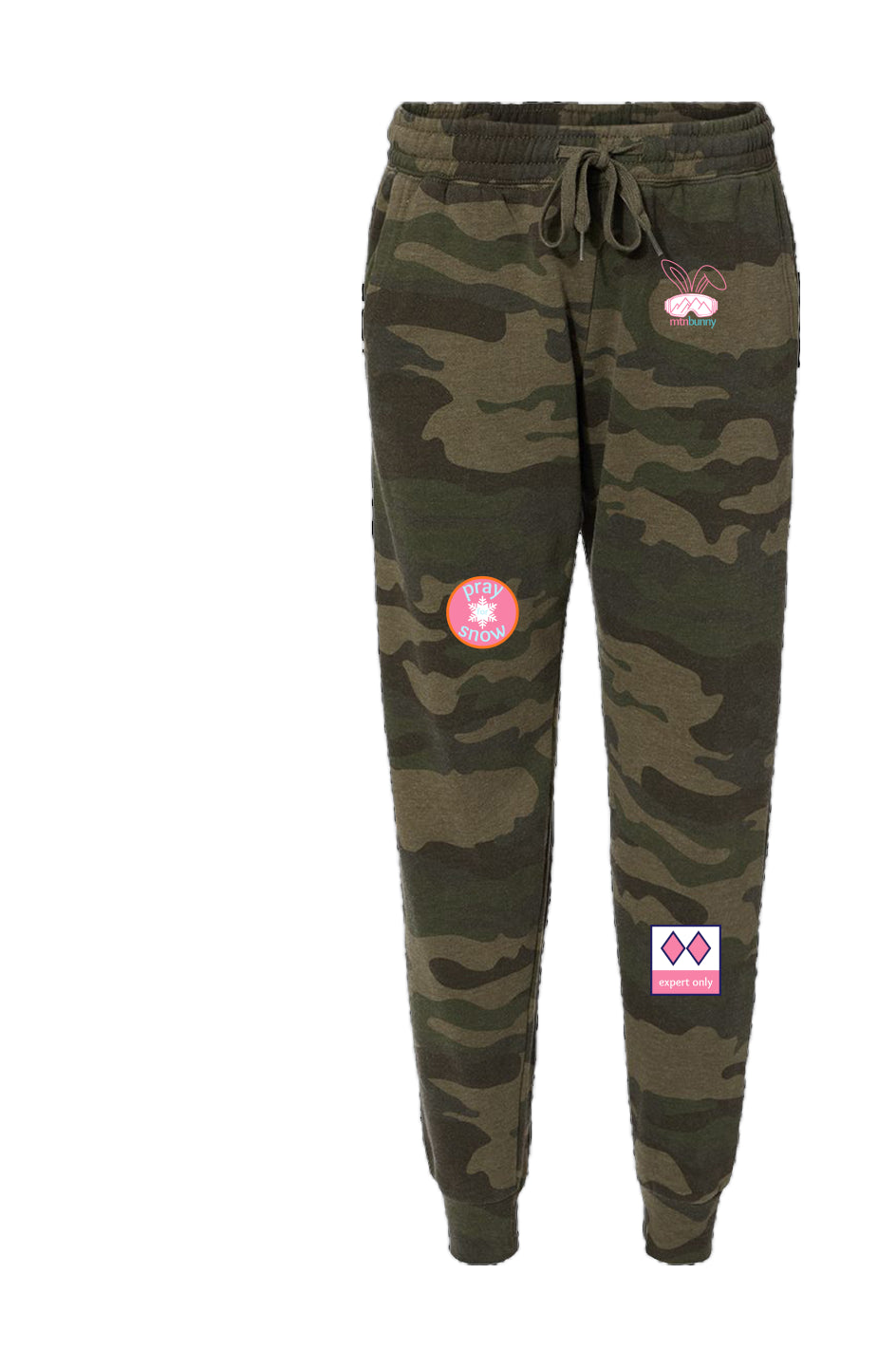 Womens Camo Wash Sweatpants